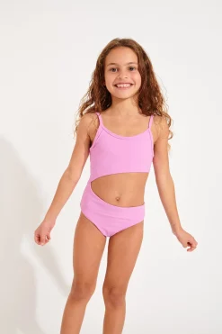MAILLOT 1 PIECE Rose M ZIGZAG SPRING