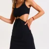 Robe de plage Noir DALVA BLACK