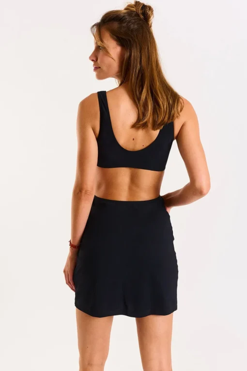 Robe de plage Noir DALVA BLACK
